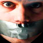 Tape over mouth