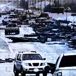 blocked roadways