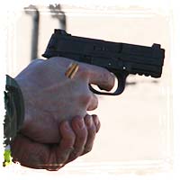 Firing Self-defense Handgun