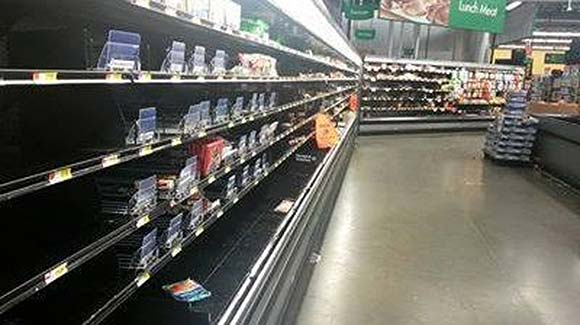 empty shelves during EBT outage