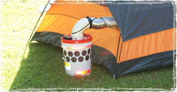 Cooling a Tent with the Homemade Bucket Air Cooler