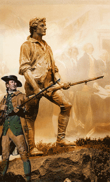 founding fathers holding guns