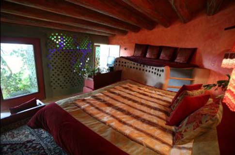 inside a earthship building