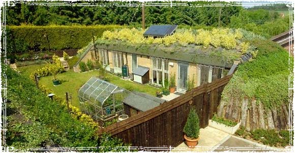 Earthship with Roof Gardens