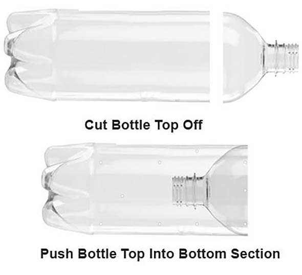 Instructions fo making a plastic bottle fish trap