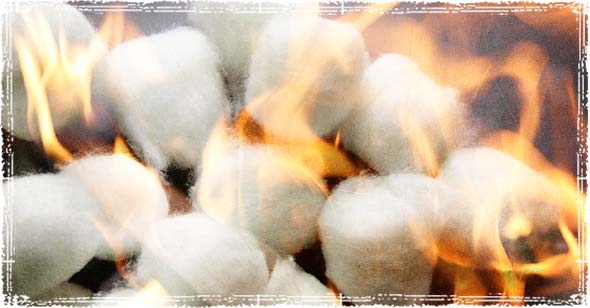 Cottonballs on Fire