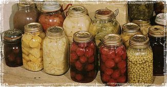 Jars of Homemade Canned foods