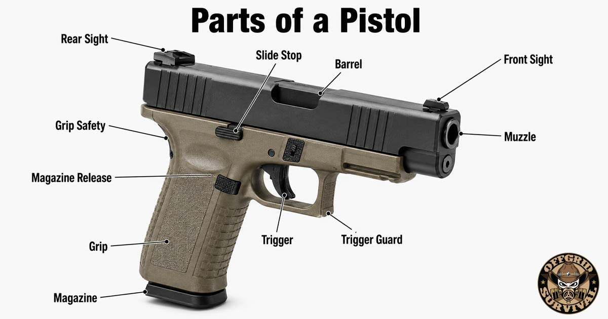 Parts of a Semi-Automatic Pistol Diagram