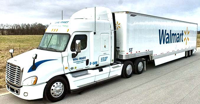 Walmart Truck Delivering Food