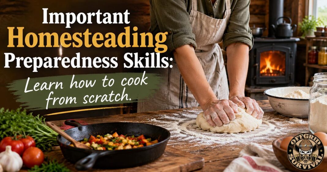 Important Homesteading Preparedness Skills: Learn how to cook from scratch. Cooking From Scratch Skills