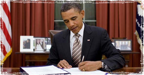 President Obama Signing Bill