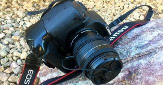 Canon Rebel T5i being used outdoors