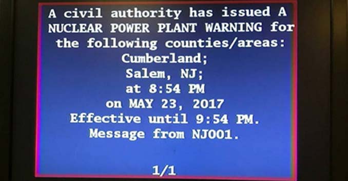 NJ Emergency Alert System 'Accidentally' Sends Nuclear Emergency Warnings