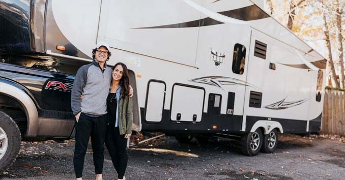 rv couple on the road