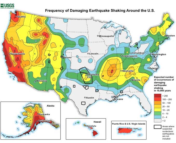 U.S. Seismic Hazard Map