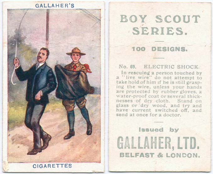 Boy Scout Cigarette Cards Electric Shock