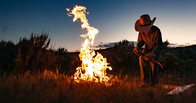 Building a Fire in the wilderness