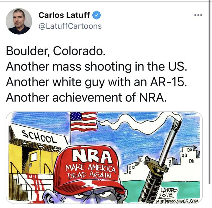 Twitter Liberals blaming Colorado Mass Shooting on a White Guy, before it came out that the shooter was a Syrian
