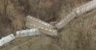 Train derailed outside of Detroit, Michigan, was carrying hazardous materials