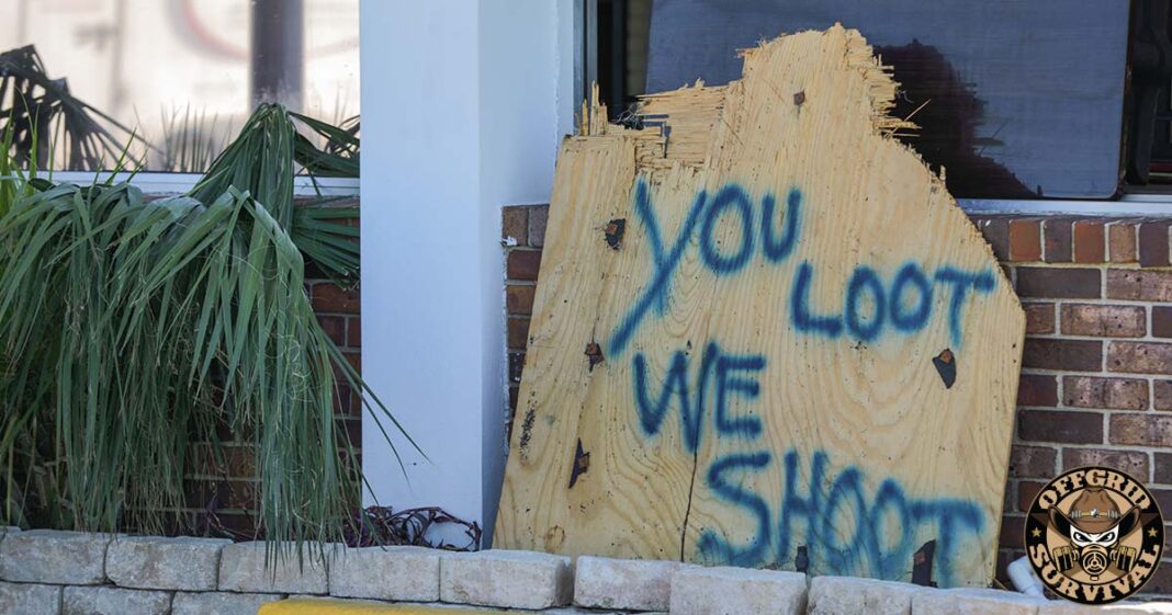 Looting Sign