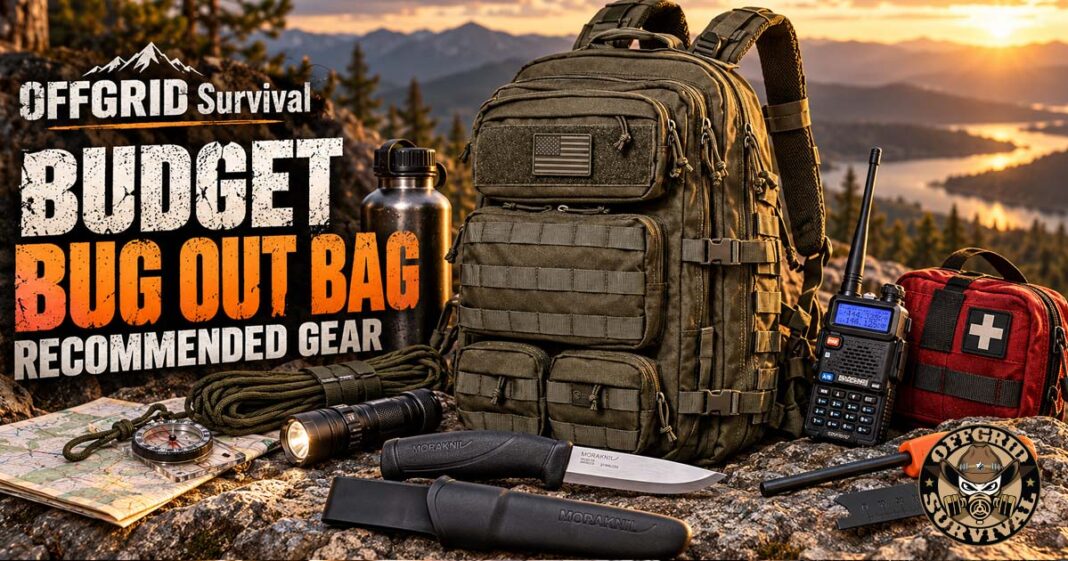 OFFGRID Survival Budget Bug Out Bag Recommended Gear Bugout Gear