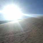 Sun blazing down on the desert