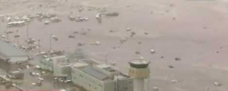 Japanese Airport Hit by tsunami