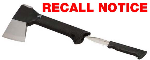 Gerber Combo Axe with Knife Recalled